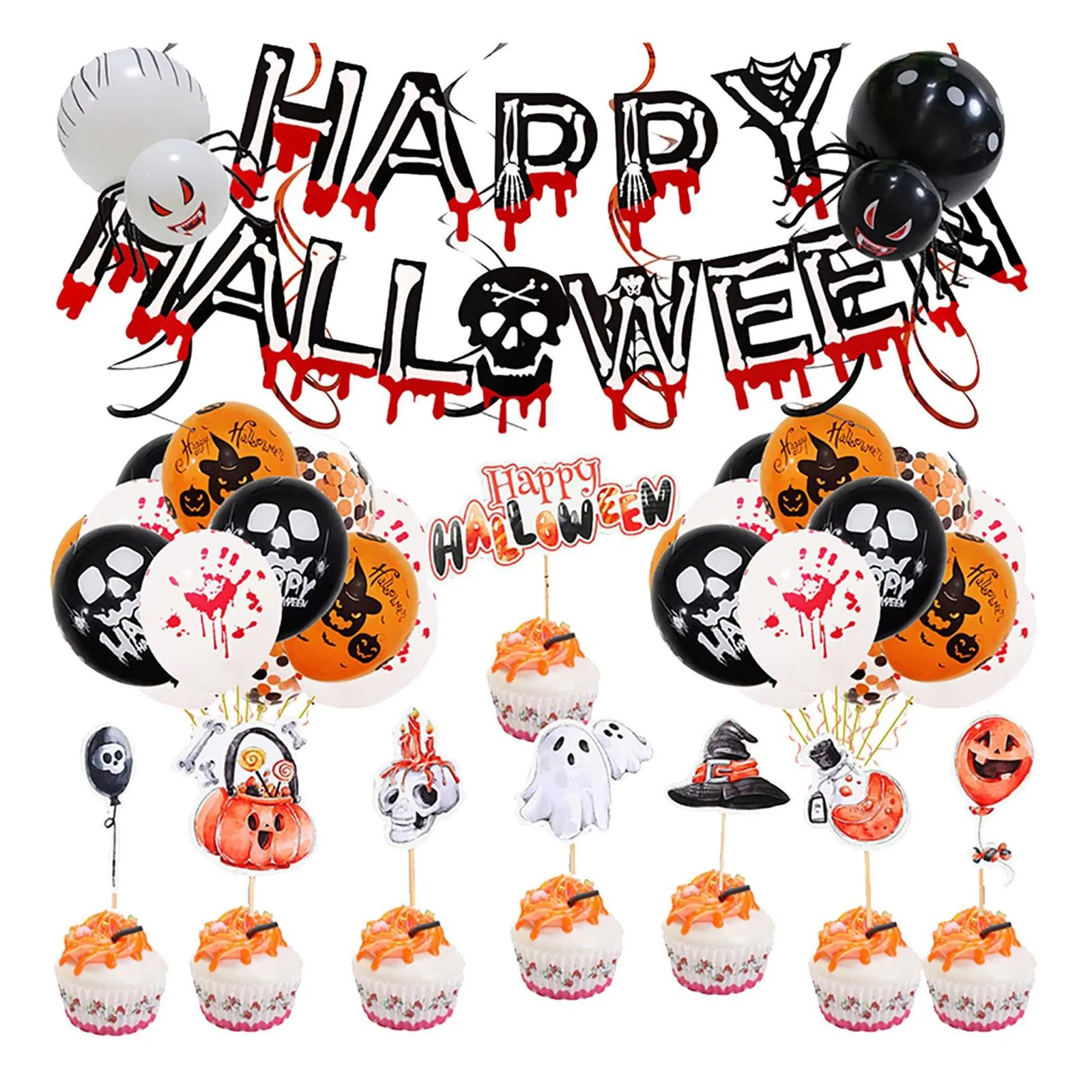 

SetHalloween And Party Supplies Balloon- Mylar Halloween Latex Balloon- Foil Inflatable Toy Rainbow Inflatable Sprinkler