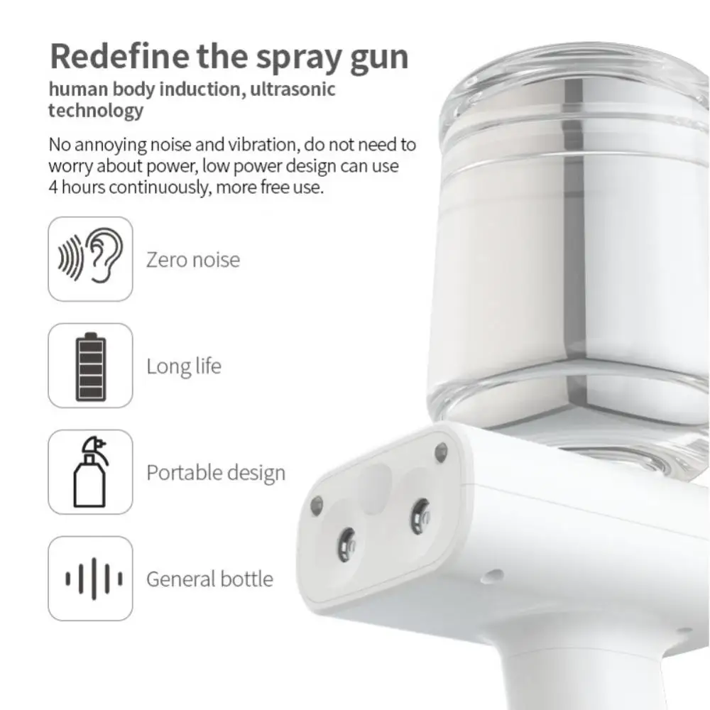 

Human Body Induction Disinfection Machine Creative Rechargeable Nano Steam Water Spray Gun Home Electric Sanitizer Atomizer