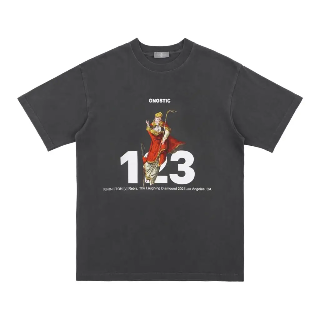 

Винтажная футболка в стиле хип-хоп для мужчин и женщин 22FW RRR123, летние футболки из хлопка с коротким рукавом, 1:1