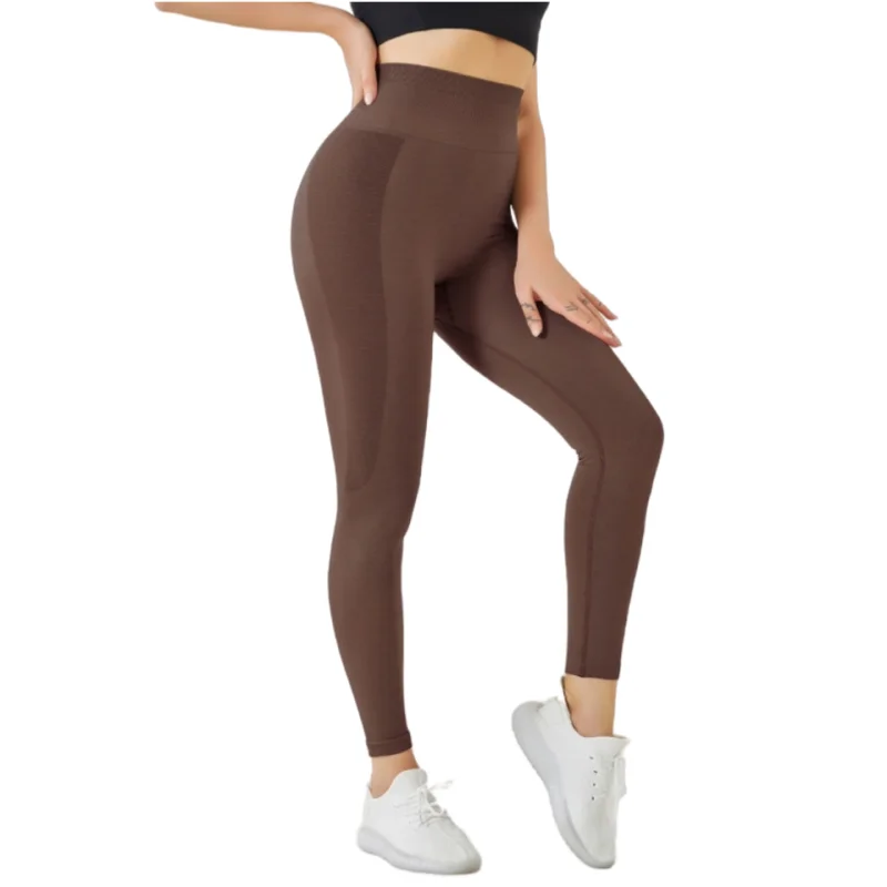 Spring And Summer New Women's Seamless High Elastic Training Yoga Pants Sports Running Buttock Beautiful Body Fitness Pants