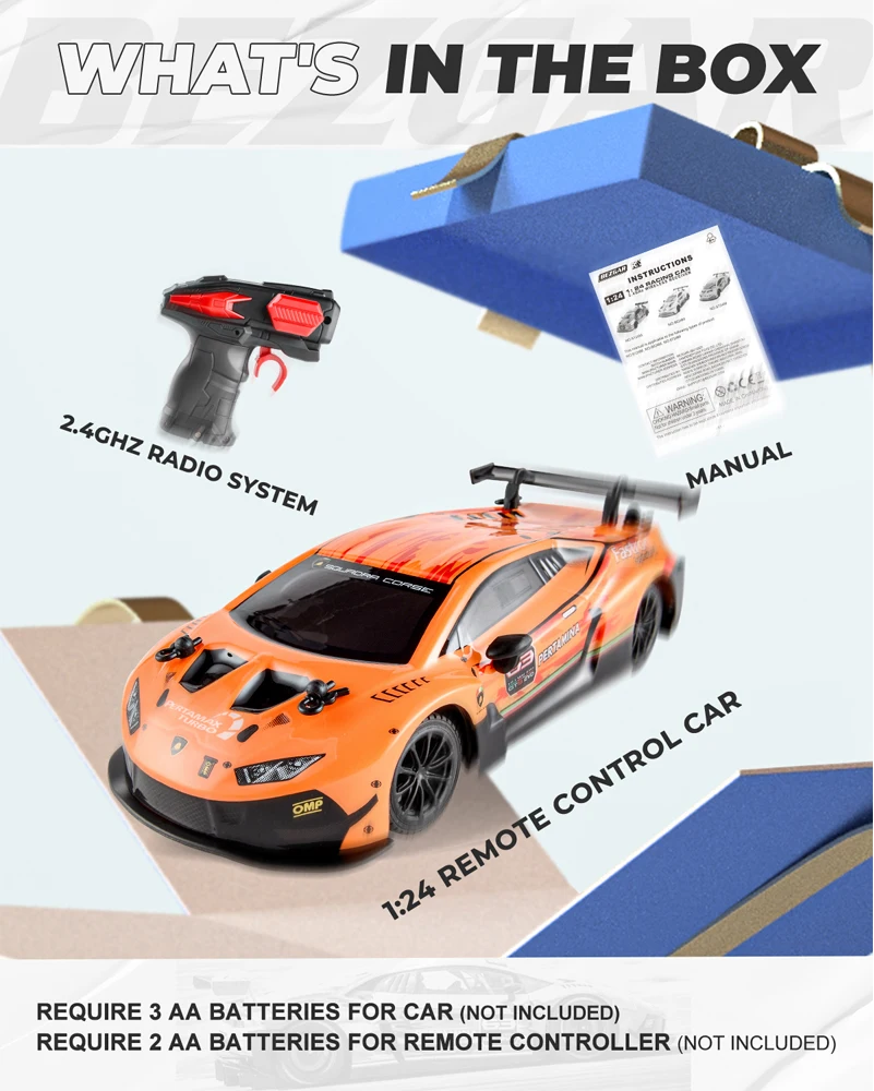 машина на радиоуправлен Lamborghini Huracan GT3 Evo радиоуправляемая машинa 2 4 ГГц BEZGAR