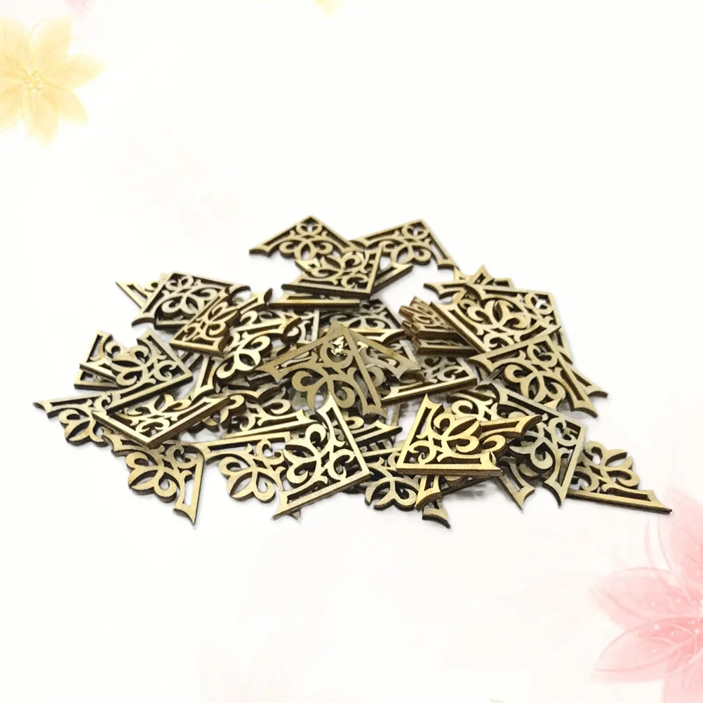

Wood Appliques Carved Furniture Corner Applique Wooden Onlays Onlay Frame Embellishments Unfinished Crafts Decorations Wall Set