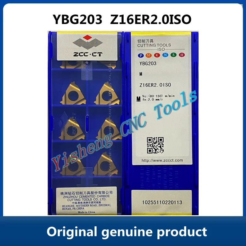 

Free Shipping Original ZCC CT YBG203 YBG205 Z16ER2.0ISO Carbide Inserts CNC Threaded turning tools Lathe Cutter Tools