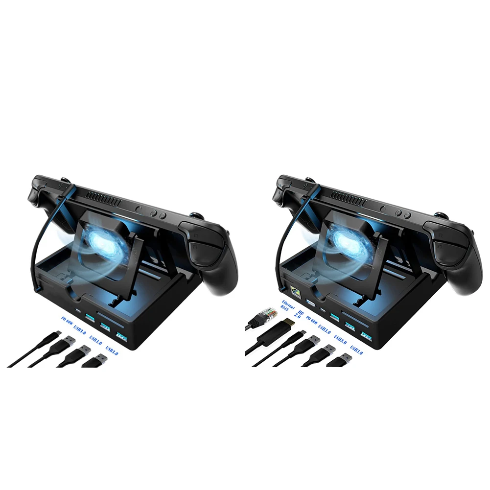 Док-станция игровая 4/6 в 1, 4K 60 Гц/гигабитный Ethernet