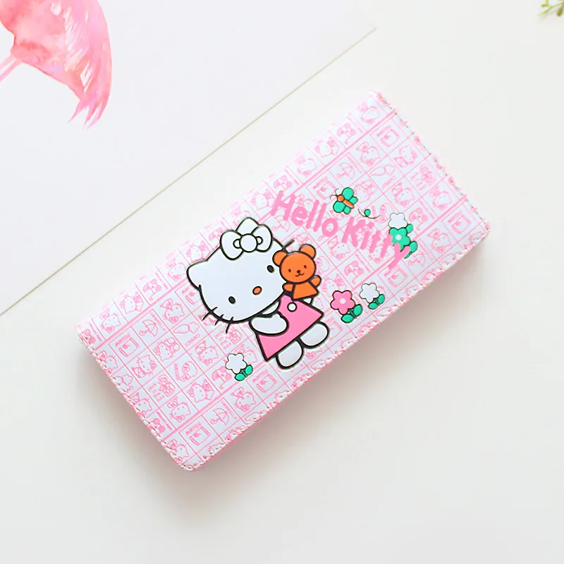 

Милый Длинный кошелек с героями мультфильмов Hellokittys Girl Heart, аниме периферийный креативный индивидуальный большой вместительный кошелек, пр...