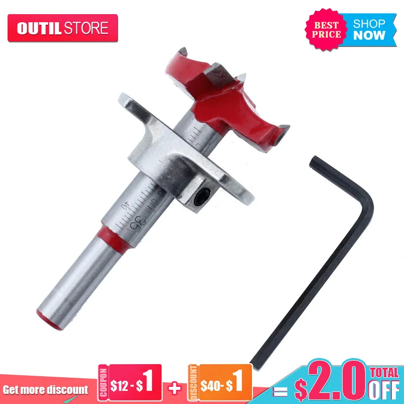 

1 шт. Регулируемый 35 мм петля для деревообработки пила с открытым отверстием сверло для электроинструмента детали карбидные электрические ...