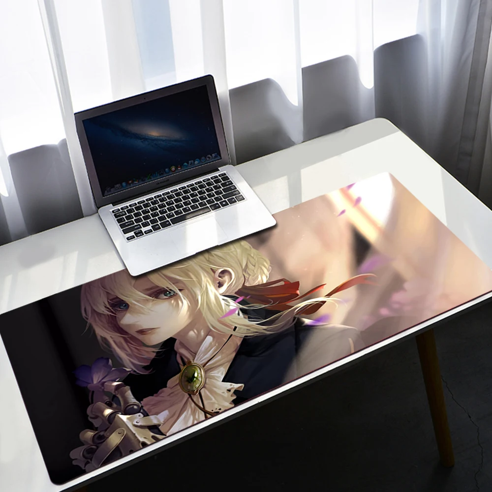 

Violet Evergarden Mousepad Gaming Accessories Non-slip Mouse Pad Anime XXL Mausepad Tappetino Mouse Keyboard Mat Tapis De Souris