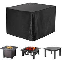 square fire pit cover brazier cover for propane brazier 210d waterproof dust cover 54x54x89cm
