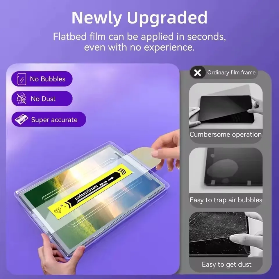 Фото Простая установка закаленного стекла для OPPO Pad 5 12,1 дюйма, 2025 OPD2506, устойчивые к царапинам, без пузырьков, защитные пленки одним щелчком мыши №3