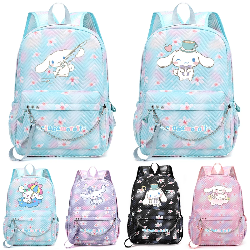 MINISO аниме рюкзак Sanrio Cinnamoroll для подростков