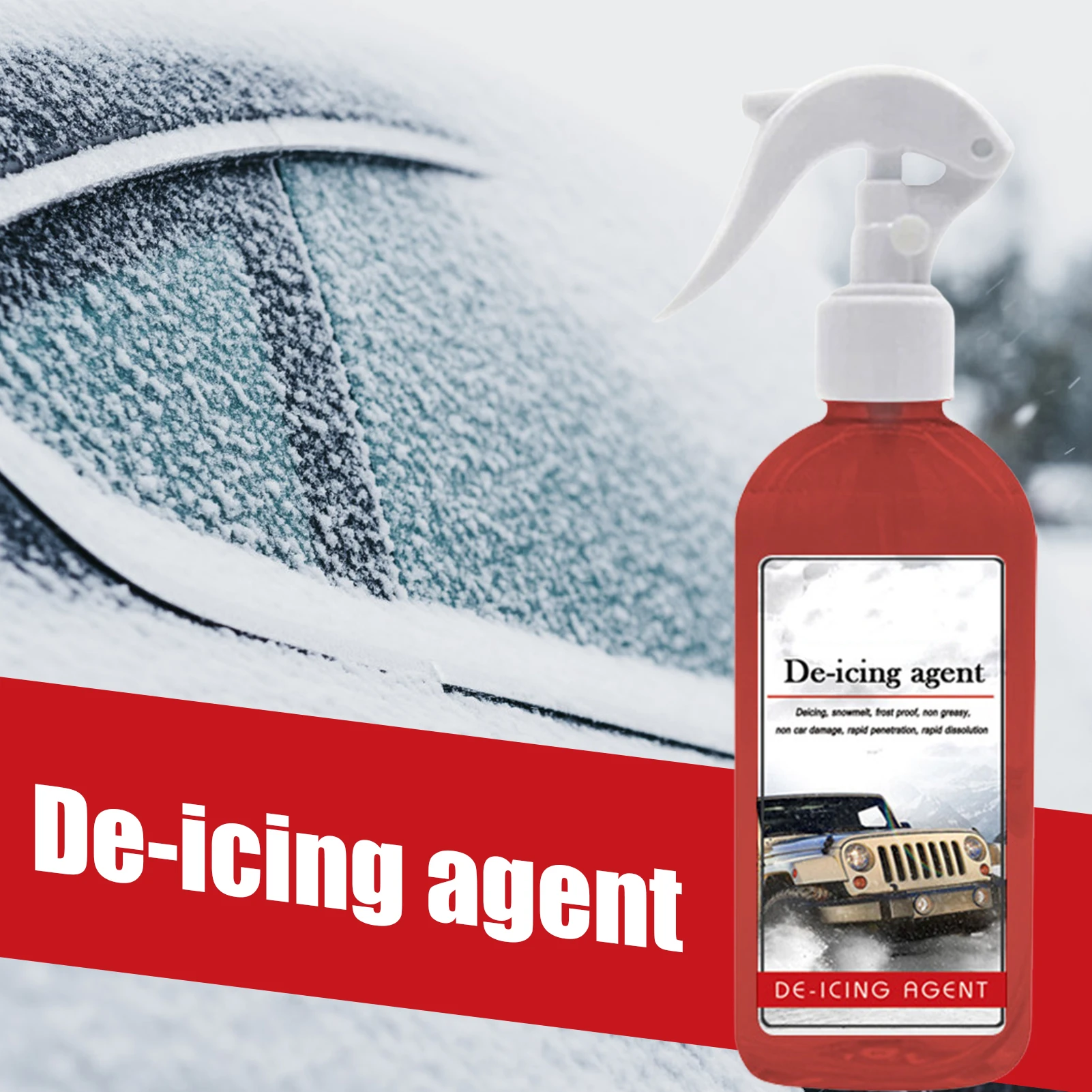 

100ml Car De-icing Agent Windshield Melting Snow Ice Anti-Icing Spray Winter Window Defrosting Snow Ice Melting Agent