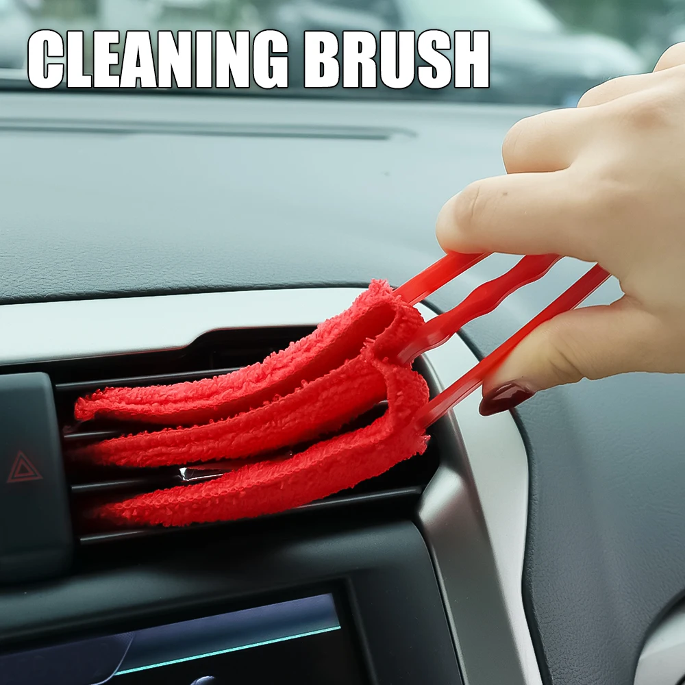 

Microfiber Air Conditioner Blinds Cleaning Brush Car Auto Vent Cleaner Cloth Tool Household Window Shutters Dirt Remover Brushes