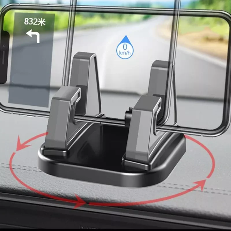 

Rotating Phone Holder Dashboard Sticking Mount 360 Rotation Universal Auto Silicone Simple GPS Stand Bracket