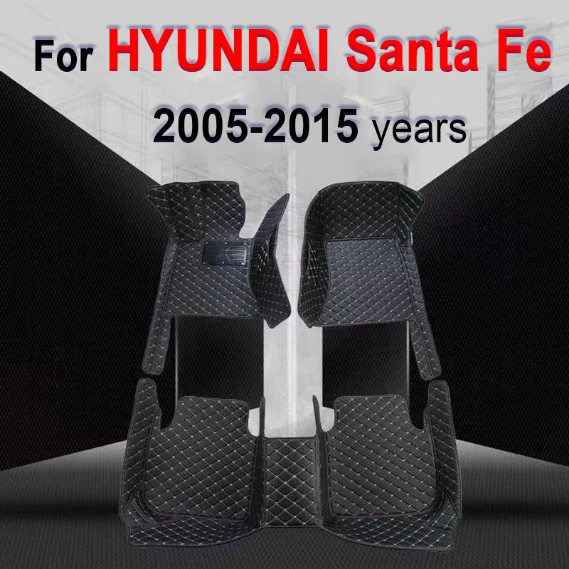 

Автомобильные коврики для HYUNDAI Santa Fe, пять сидений, 2005-2015, коврики, подкладки для ног, аксессуары, водонепроницаемые защитные коврики для инте...