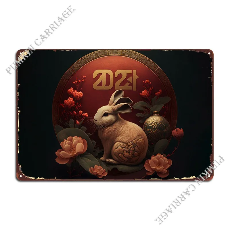 

Китайский новый год 2023, металлический знак, клубный кинотеатр, фотопостер для гостиной