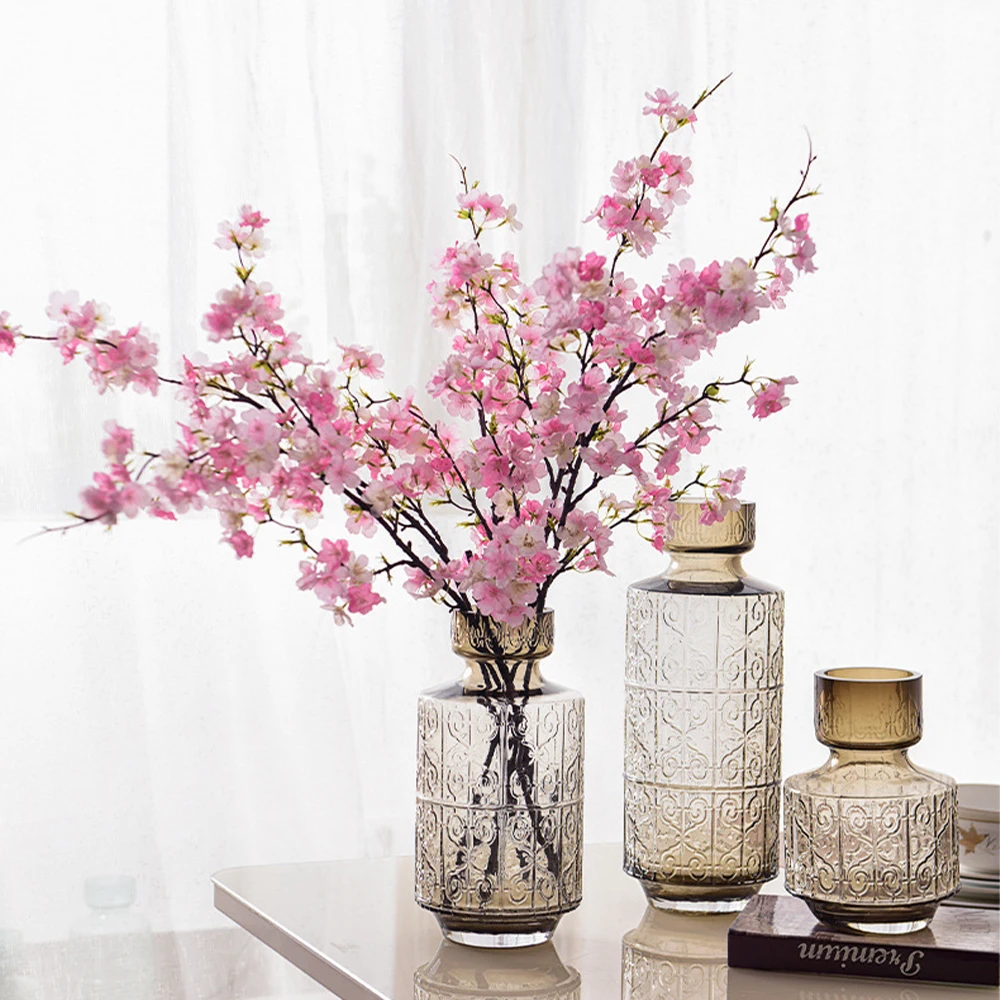 4 вилки длинная ветка вишни шелковые искусственные цветы декор для спальни Flores