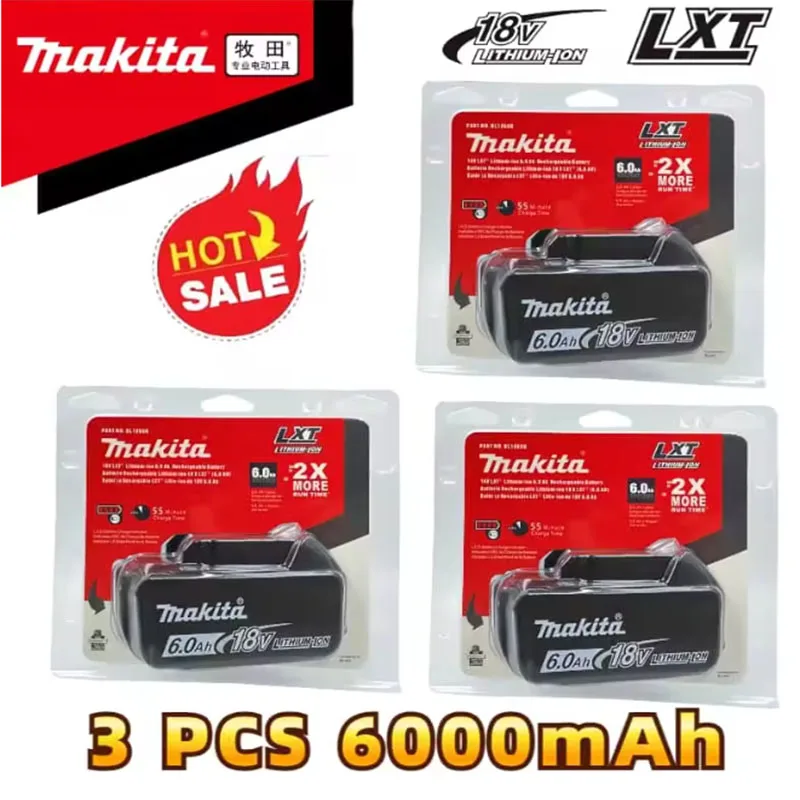Оригинальный 6 0 Ач Makita 18 В аккумуляторная батарея для электроинструмента DTD172 TW004G