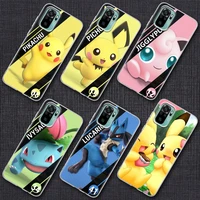 pokemon anime pichu pikachu phone case for xiaomi redmi note 9s 8 11 7 9 10 pro 10s 11s clear cover red mi note 8pro k40 cases
