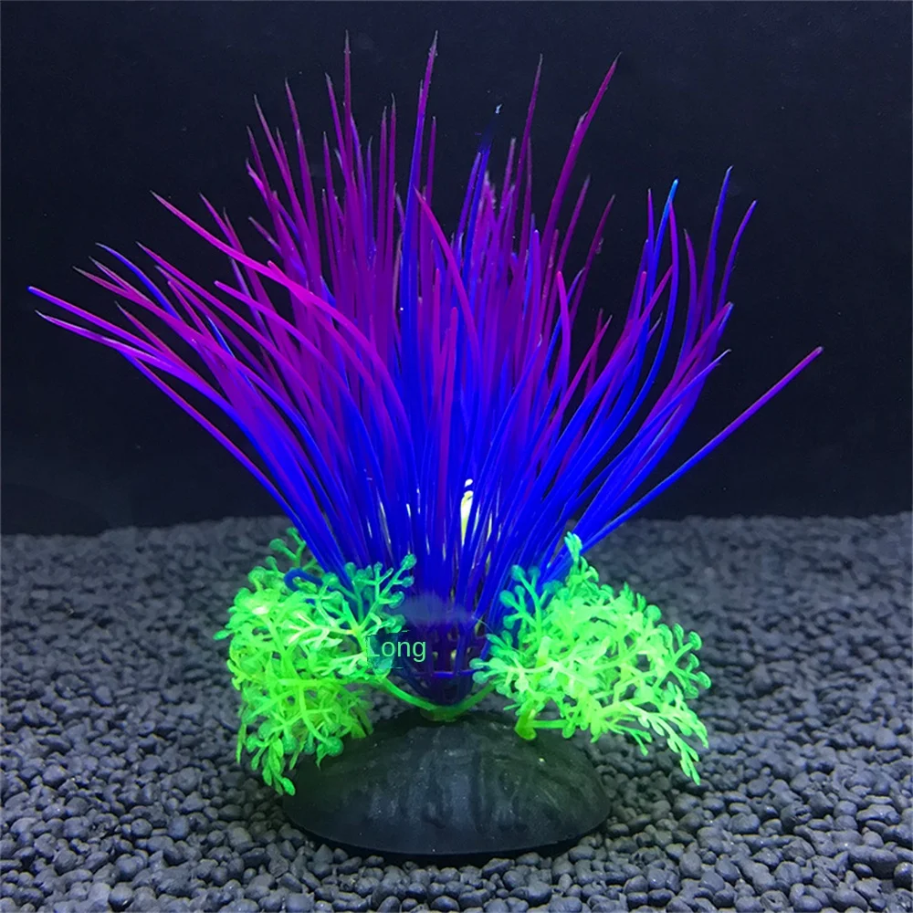 

Ornament Fish Tank Aquarium Grass Decoration Simulation Vase Landscape Plants Simulation Plastic Artificial Decor Pseudoflowers