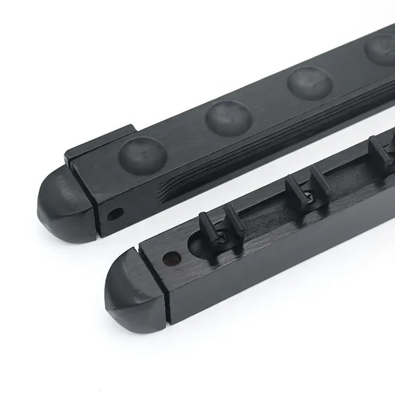 Черная 6-луночная желтая деревянная стойка для бильярдного кия высшего качества