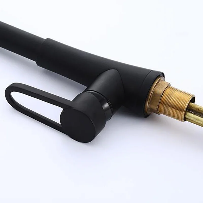 Кухонный Смеситель для холодной и горячей воды затемненный выдвижной кран из