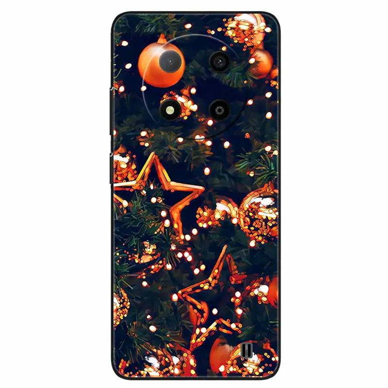 Рождественские чехлы для телефонов ZTE Blade A73 5G силиконовый мягкий бампер из ТПУ