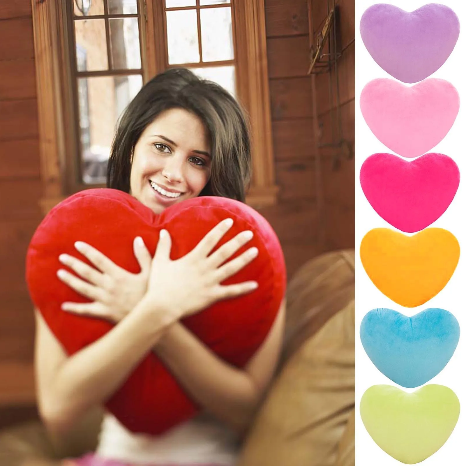 

Plush Cute Pillow Toy For Lover Kids Friends Festival Kids Friends Gift Soft Plush Stuffed Red Love Heart Gift For Girlfriend
