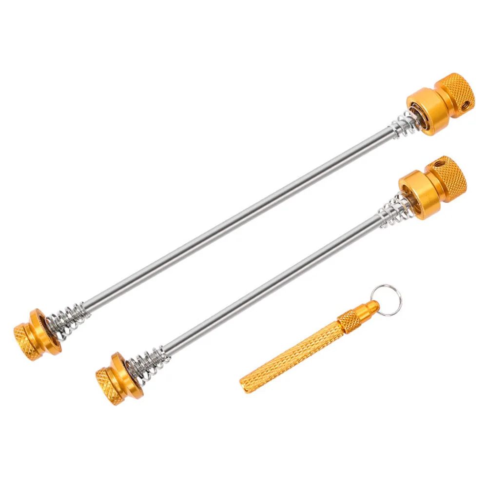 

1set Front Axle Rear Axle Aluminum Alloy Bicycle Bike Wheels Locking Ultralight Anti-Theft Quick Release Post Lever