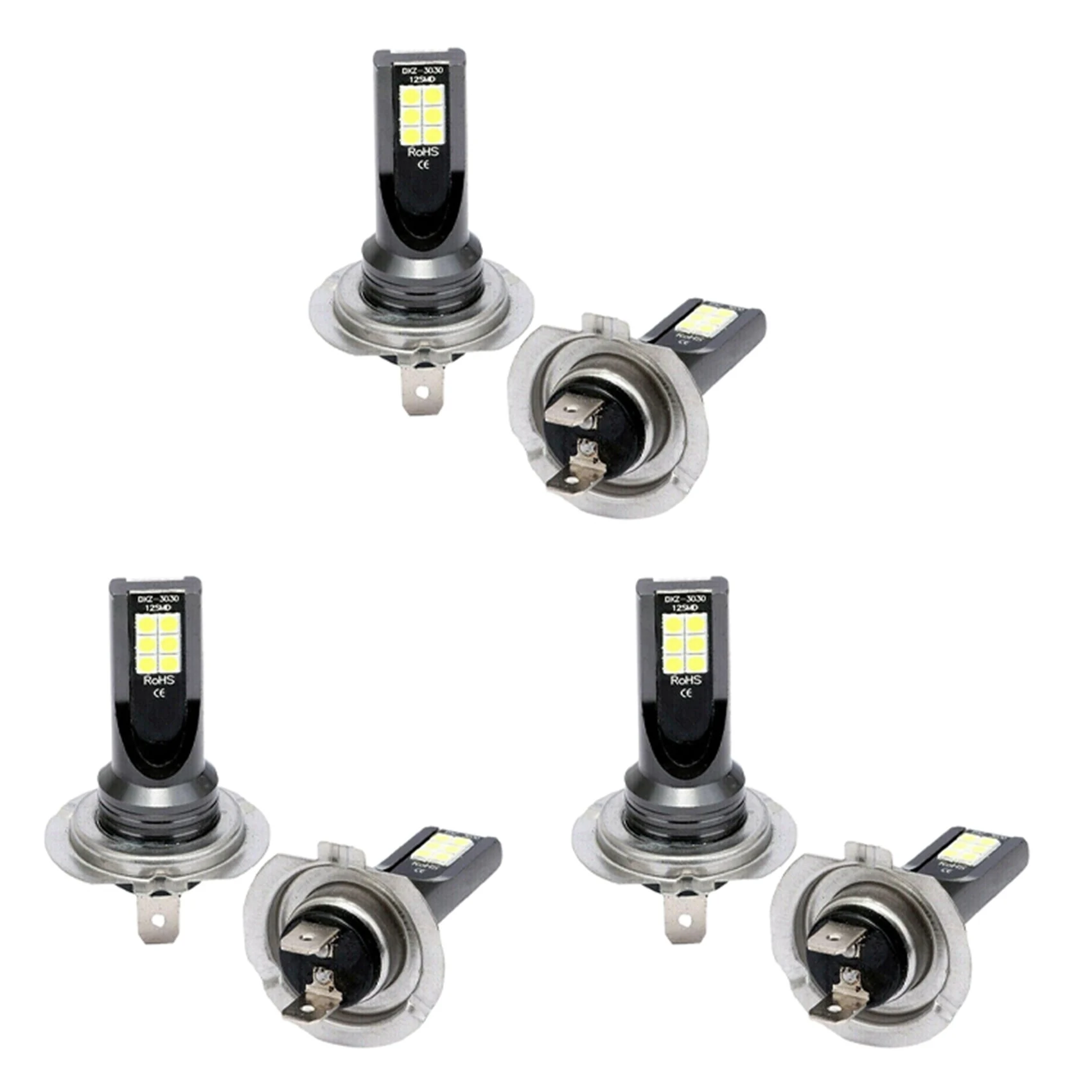 

6Pcs H7 LED Headlight Conversion 6W 1000LM 6000K Error Free Canbus Bulb