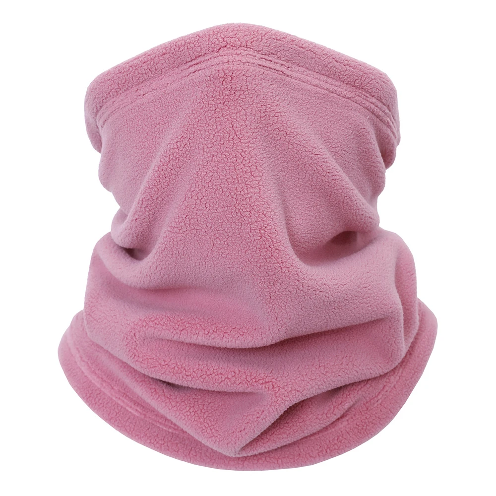 Зимний однотонный мягкий флисовый теплый шарф унисекс для занятий спортом на