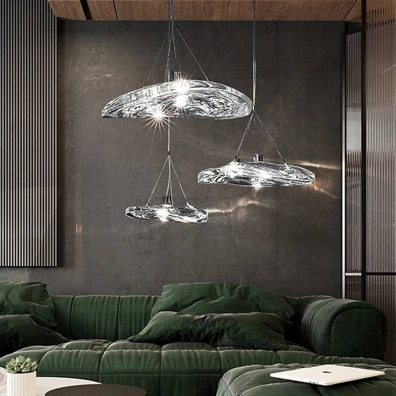

Creative Glass Pendant Lamp Dining Room Hanging Chandelier For the Kitchen Indoor Lighting Minimalist Light Fixture Lamps