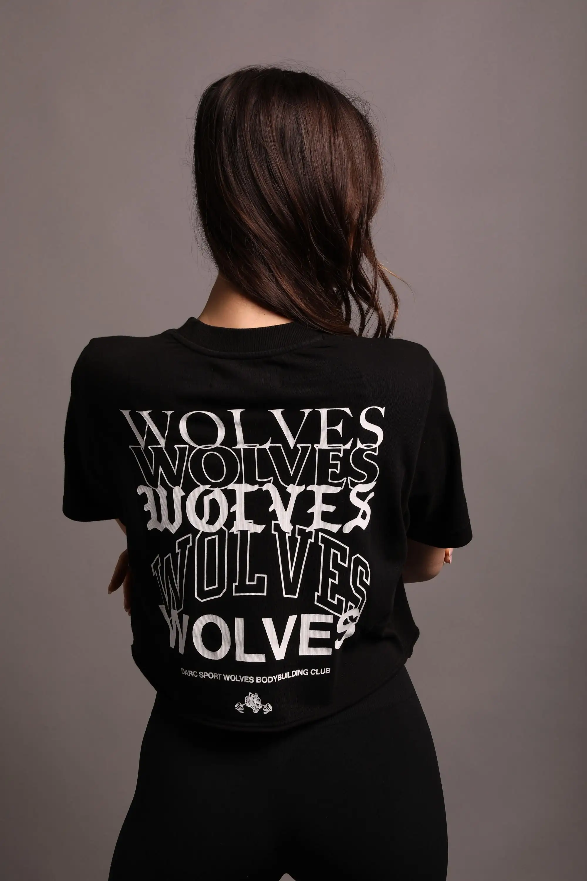 Darc Women Shirt Sports Crop Casual Black Tops She T-Shirt Fitness Cropped Pure Cotton Femme Running Gym Streetwear Loose Tee