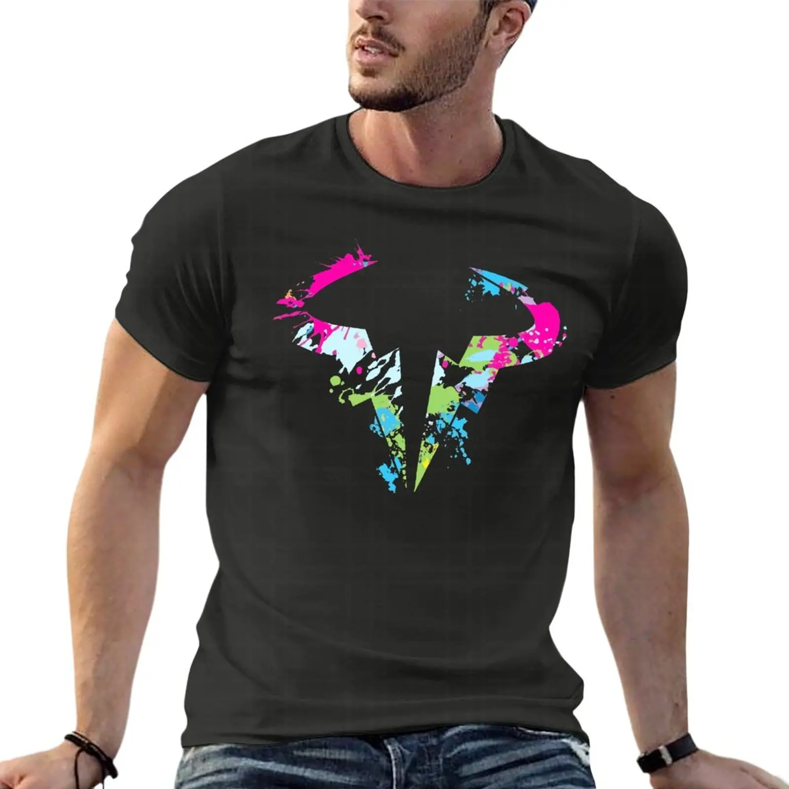 

Toomii Rafael Nadal Logo Oversize T Shirt For Men Clothes 100% Cotton Streetwear Big Size Top Tee