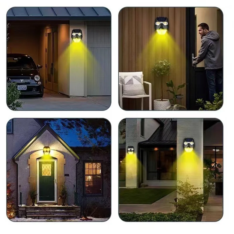 Светодиодный Солнечный настенный светильник с датчиком движения человека 5