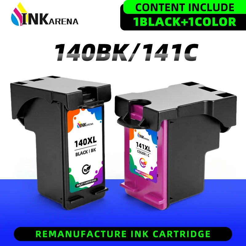 Фото Сменный чернильный картридж для HP140 140XL 141XL, подходит для HP 140 141 Photosmart C4283 C4583 C4483 C5283 D5363 Deskjet D4263 D4363 №1