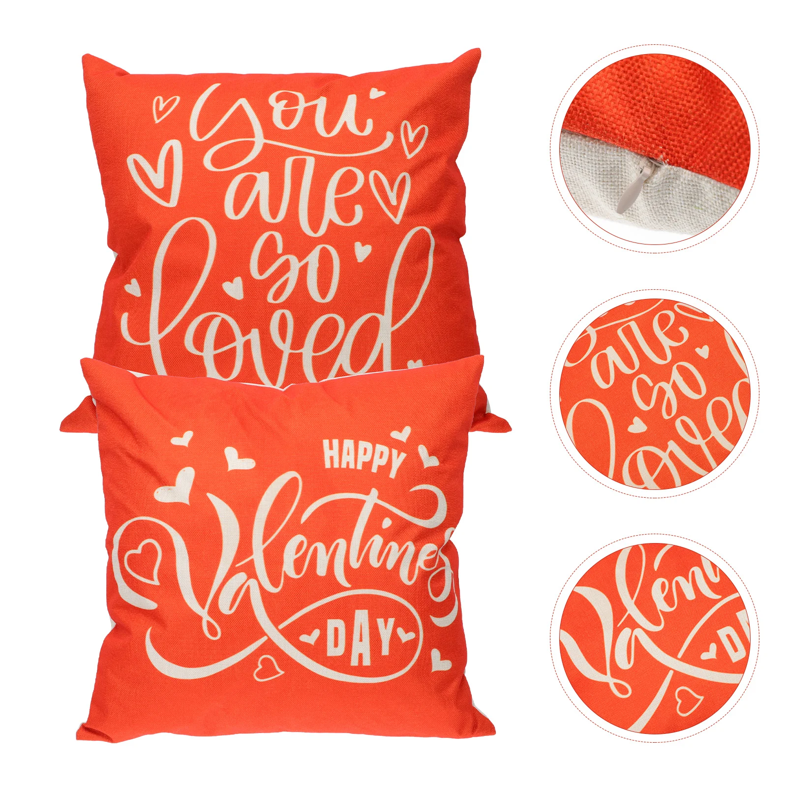 

2Pcs Valentine Pillow Cases Throw Pillow Covers Exquisite Throw Pillow Covers