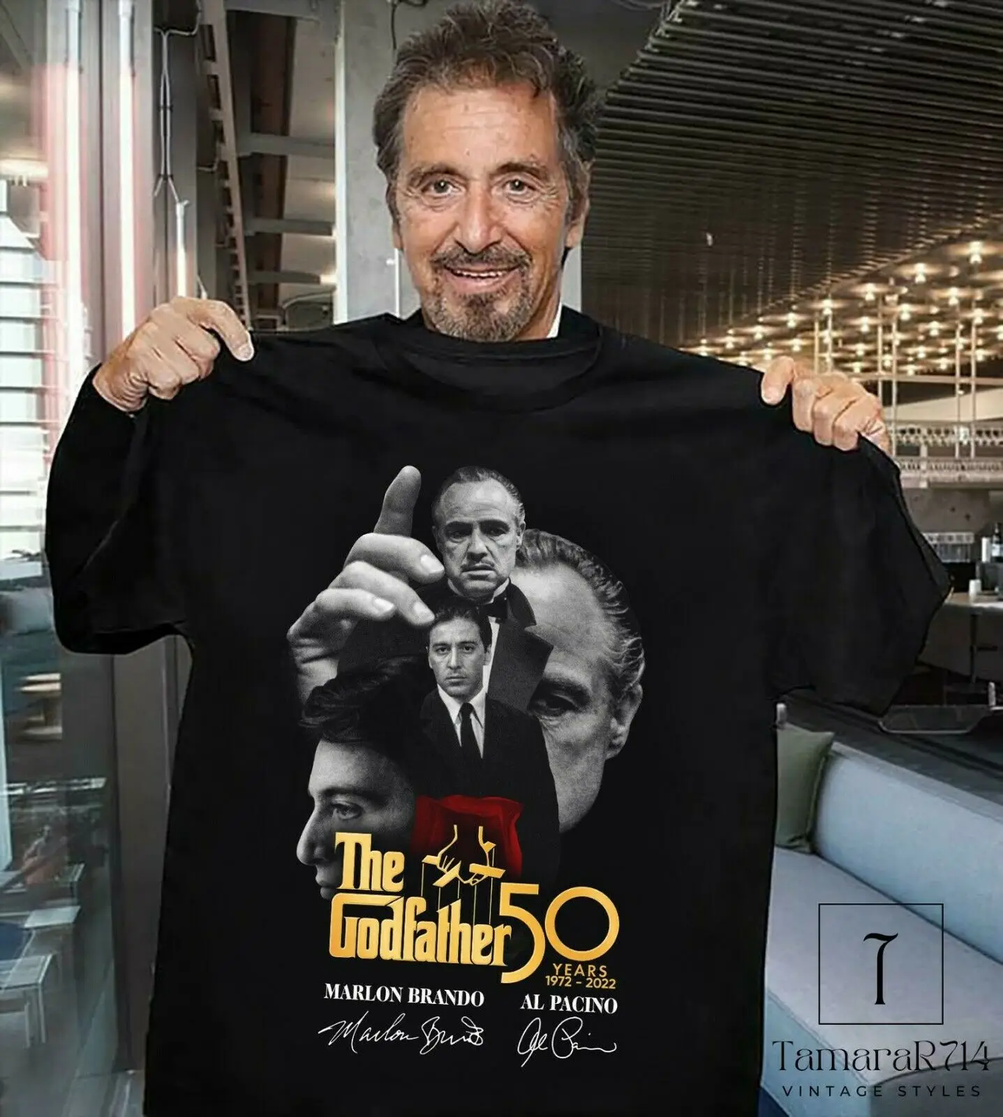 

The Godfather 50 Yrs 1972-2022 Anniversary Signature Thank You For Memories Tee