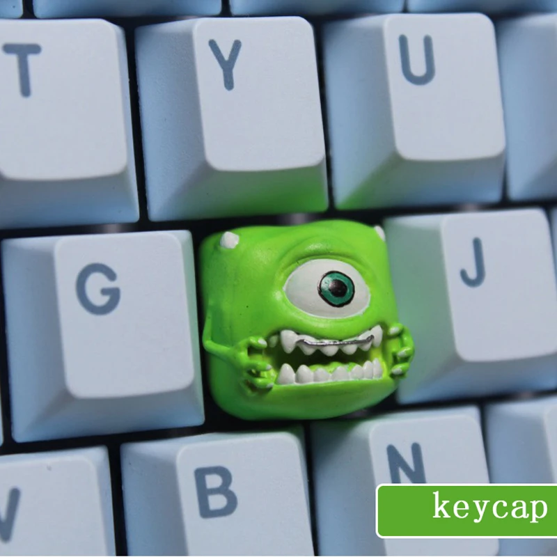 

Personalized Cartoon Animation Green Eye Keycap Cherry Mx Switch Cross Axis Mechanical Keyboard Game R4 ESC Customized Keycap