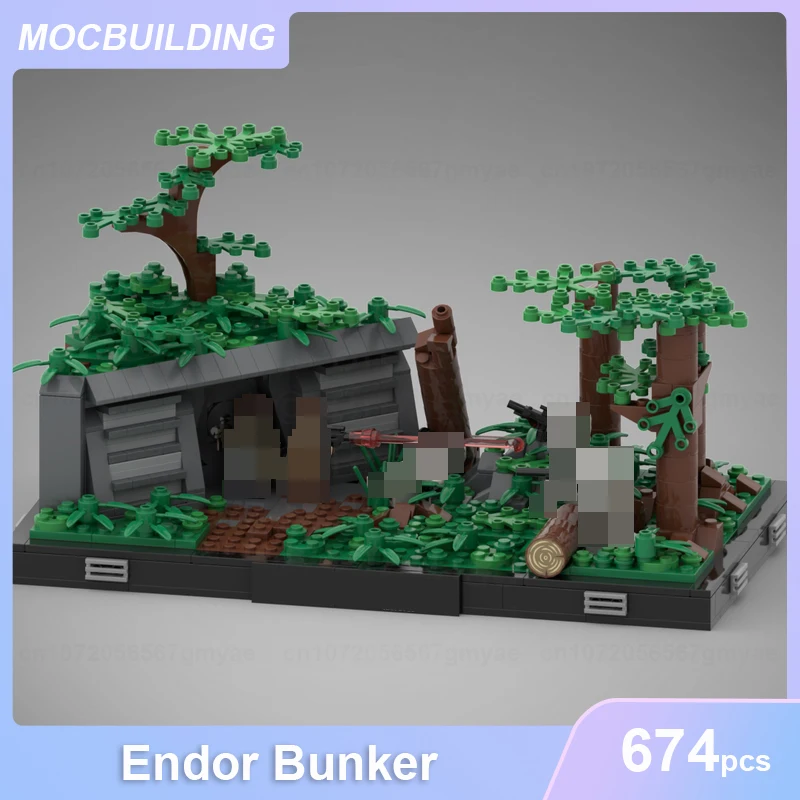 

Endor Bunker Diorama Collection MOC Building Blocks DIY Assemble Bricks Model UCS Space Display Architecture Toys Gifts 674PCS