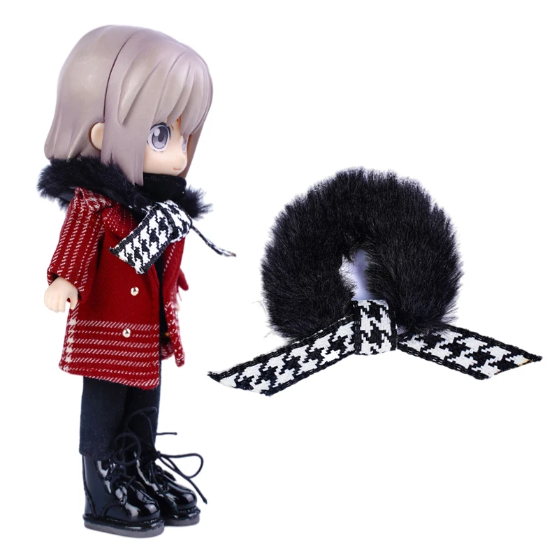 

OB11 Baby Clothes Winter Ornament Tricolor Plush Fake Collar Style Colors Decorative Accessories Doll Polyester Wool Bjd 1/12