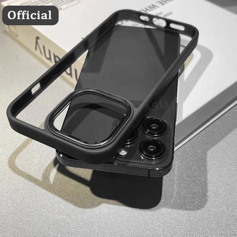 

Официальный противоударный бронированный Прозрачный чехол для iPhone 14 13 12 11 Pro Max X XS XR 7 8 Plus металлическая защита для камеры прозрачный чехол