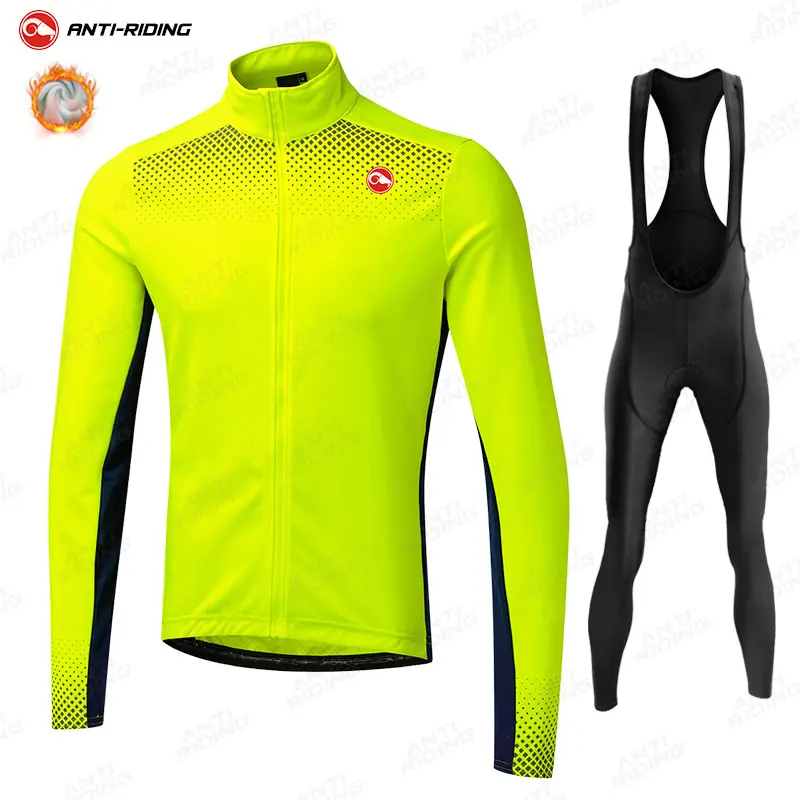 

In Stock New 2022 Winter Fleece Pro Cycling Jersey SetMountian Bicycle Clothes Wear MTB Ropa Ciclismo Racing Bike Clothing Cyc