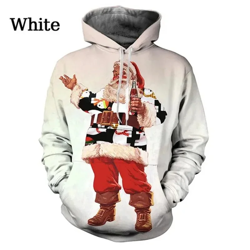 

2023New Christmas Tree Men And Women Couple Christmas Tree Sweater Santa Claus Elk 3D Hoodie Harajuku Oversize Hoodies Pullovers