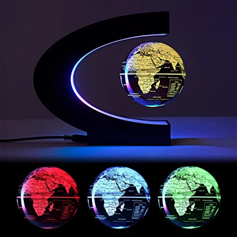 

Desk Floating Desk Levitation Home Levitating Night World Map Globes Light World Magnetic Decoration Floating Globe Decor