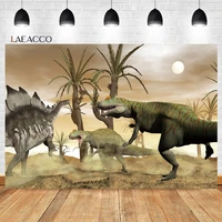 laeacco dinosaur world photo animal backdrop 3d dino tropical desert boys birthday baby shower portrait photography background