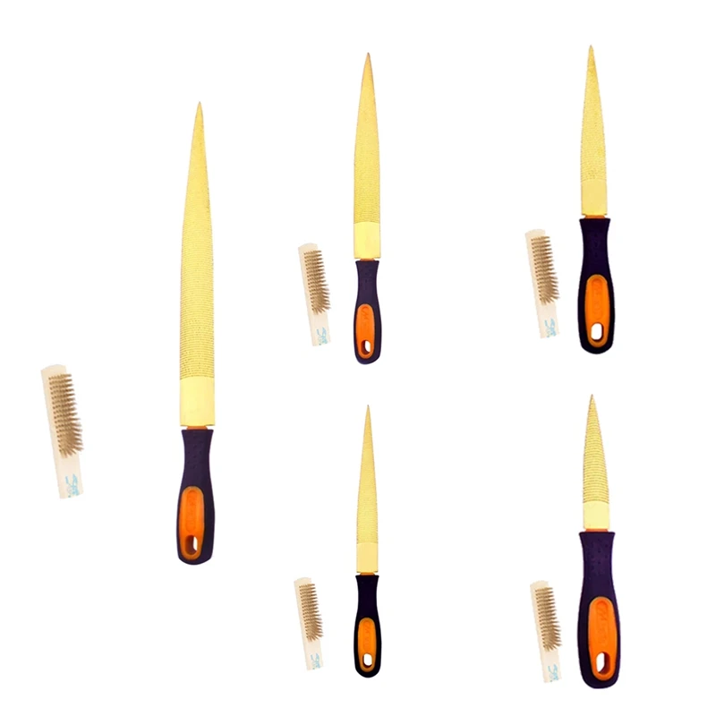 

1 шт. деревянная пилка, деревообрабатывающий золотистый конический Рашпиль для дерева, кожи, пластиковые ручные инструменты с резиновой ручкой