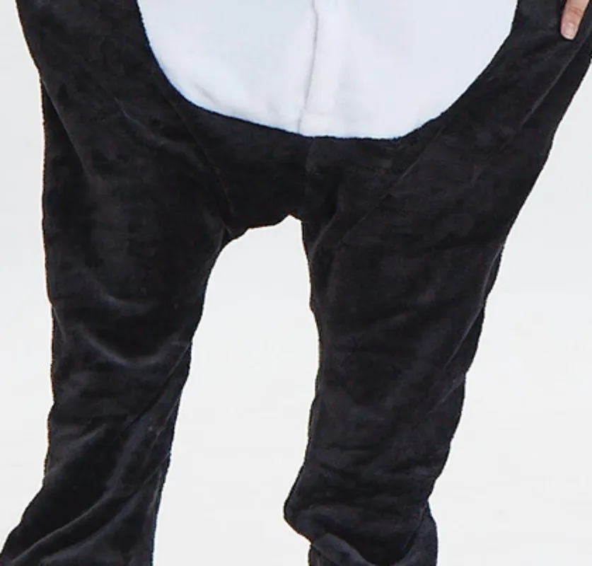 Unisex Winter Warm One-Piece Cartoon Animal Pajamas With A Yellow Mouth Polyester Slim Fit And Comfort Cute Sleepwear Cosplay