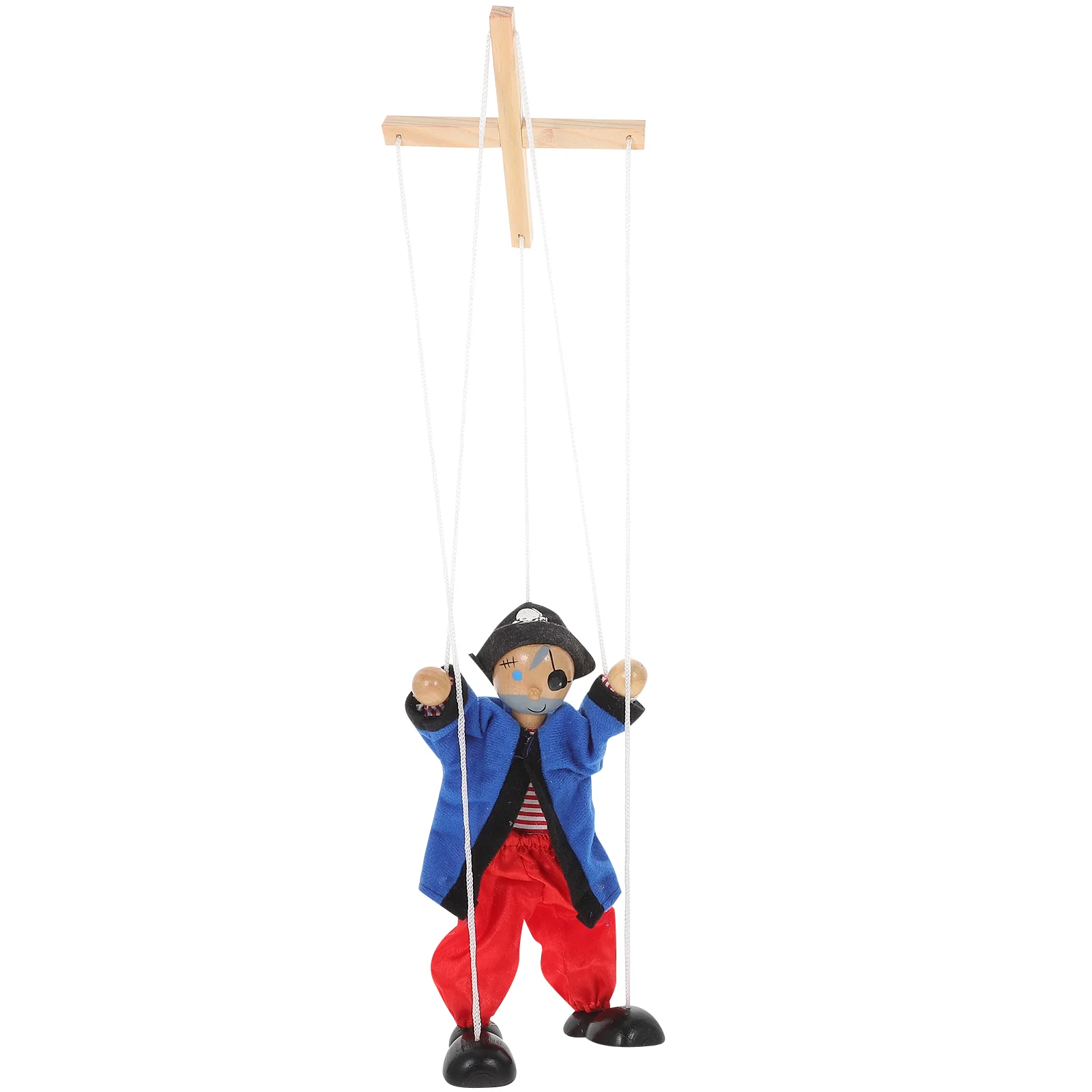 

Puppets Puppet Marionette String Wooden Pirate Marionettes Toys Clown Kids Adults Funny Year Toy Old Girls Hand Interesting