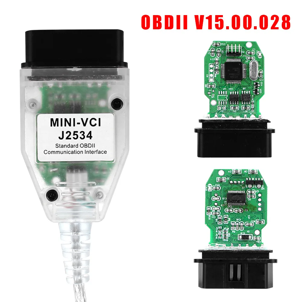 

For Toyota TIS Techstream Auto Scanner OBD2 Interface Car Diagnostics Cable MINI-VCI FTDI J2534 Vehicle Diagnosis V15.00.028