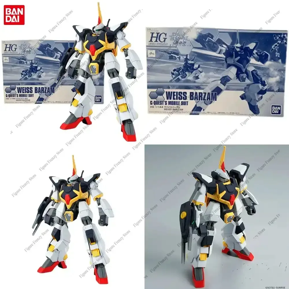 Фото Специальное предложение: Оригинальный конструктор Bandai Gundam, модель HG 1/144 Weiss Barzam, коллекционная фигурка Gunpla, игрушка для детей №1